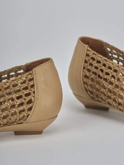 Ballerine tacco 1cm pelle beige