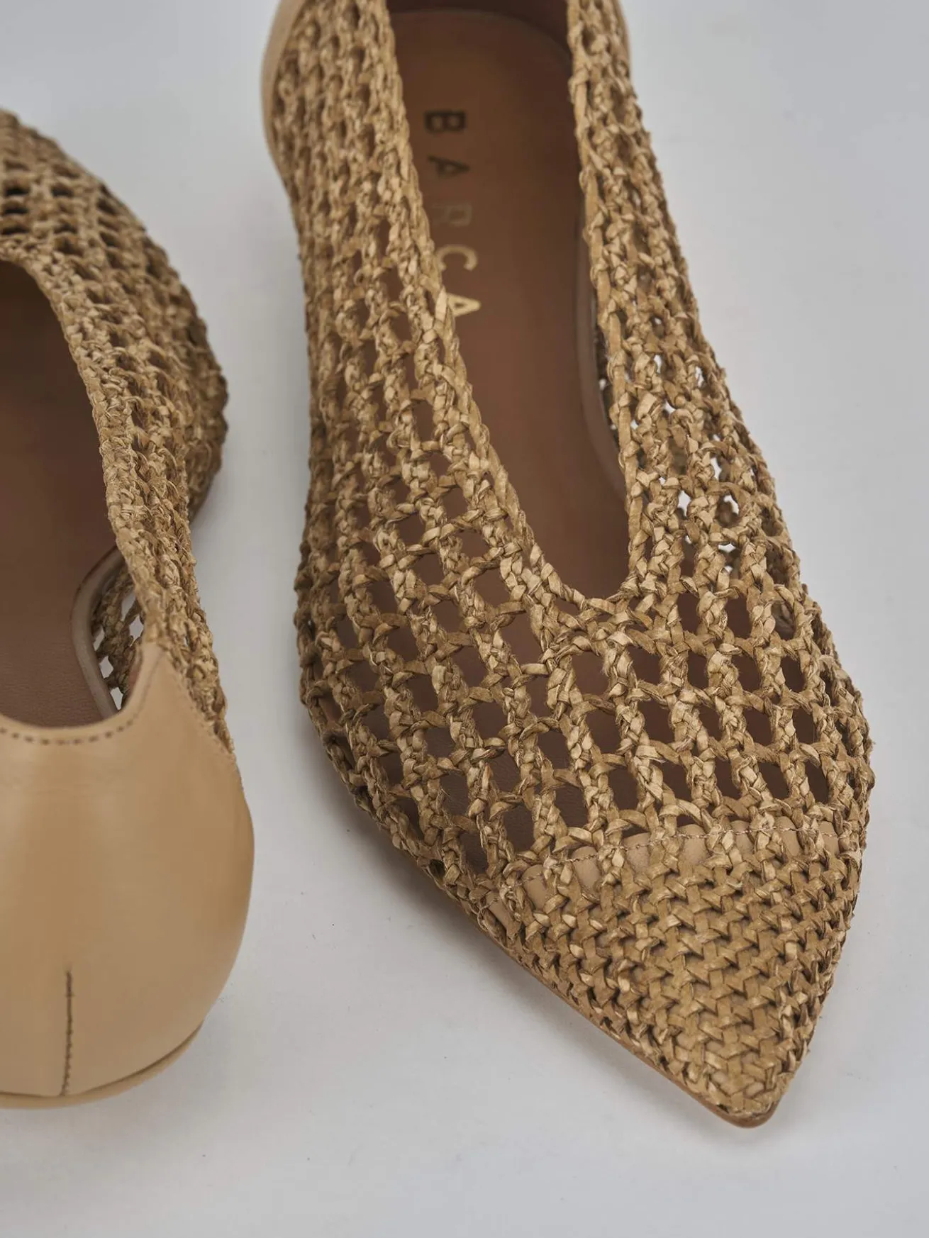 Ballerine tacco 1cm pelle beige