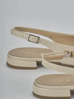 Ballerine tacco 2cm pelle beige