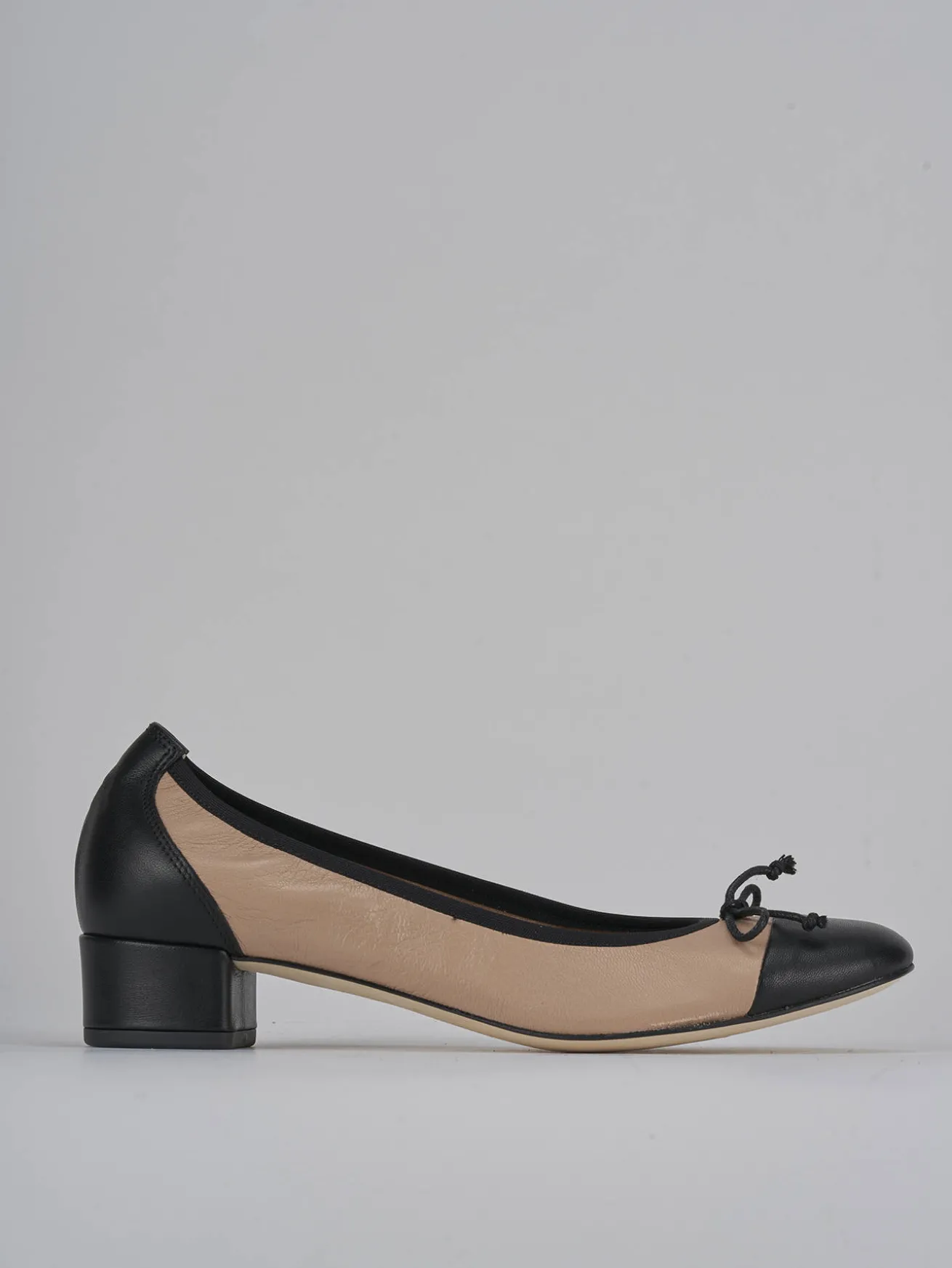 Ballerine tacco 4cm pelle rosa