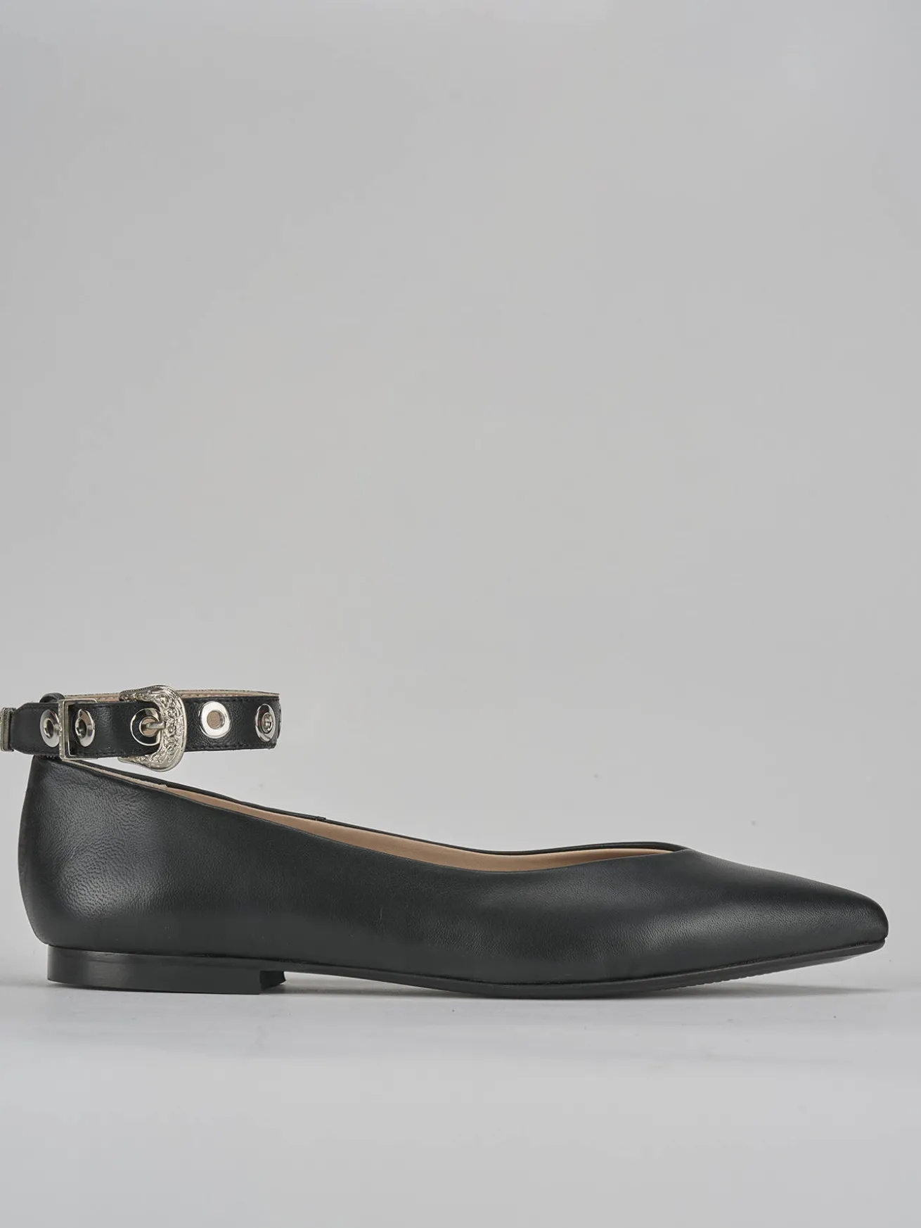 Ballerine tacco 1cm pelle nero