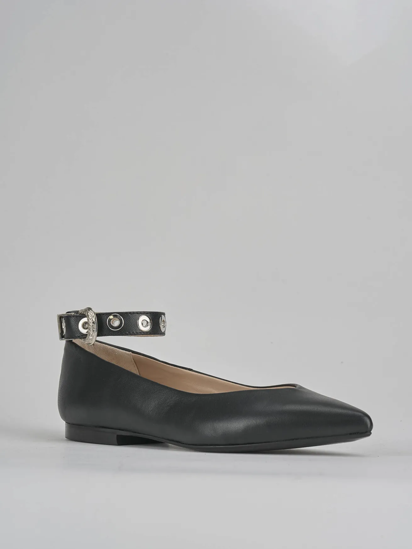 Ballerine tacco 1cm pelle nero