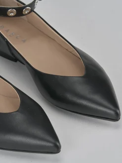 Ballerine tacco 1cm pelle nero