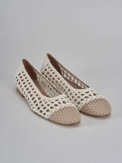 Ballerine tacco 1cm pelle bianco