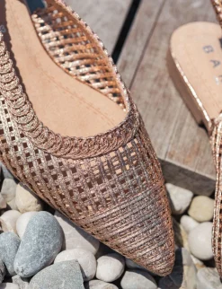 Ballerine tacco 1cm pelle rosa