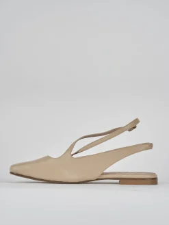 Ballerine tacco 1cm pelle beige