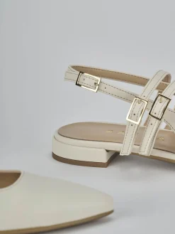 Ballerine tacco 2cm pelle bianco