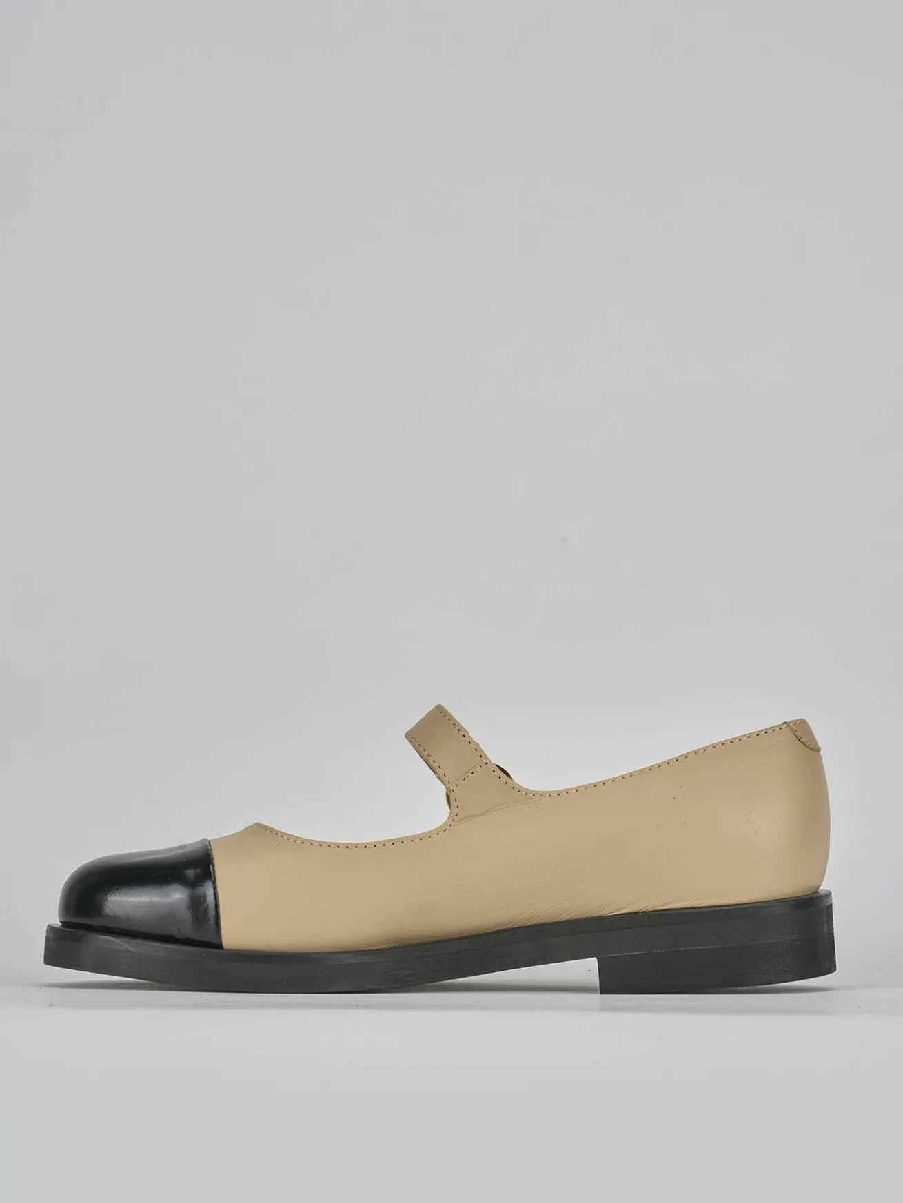 Ballerine tacco 2cm pelle nero