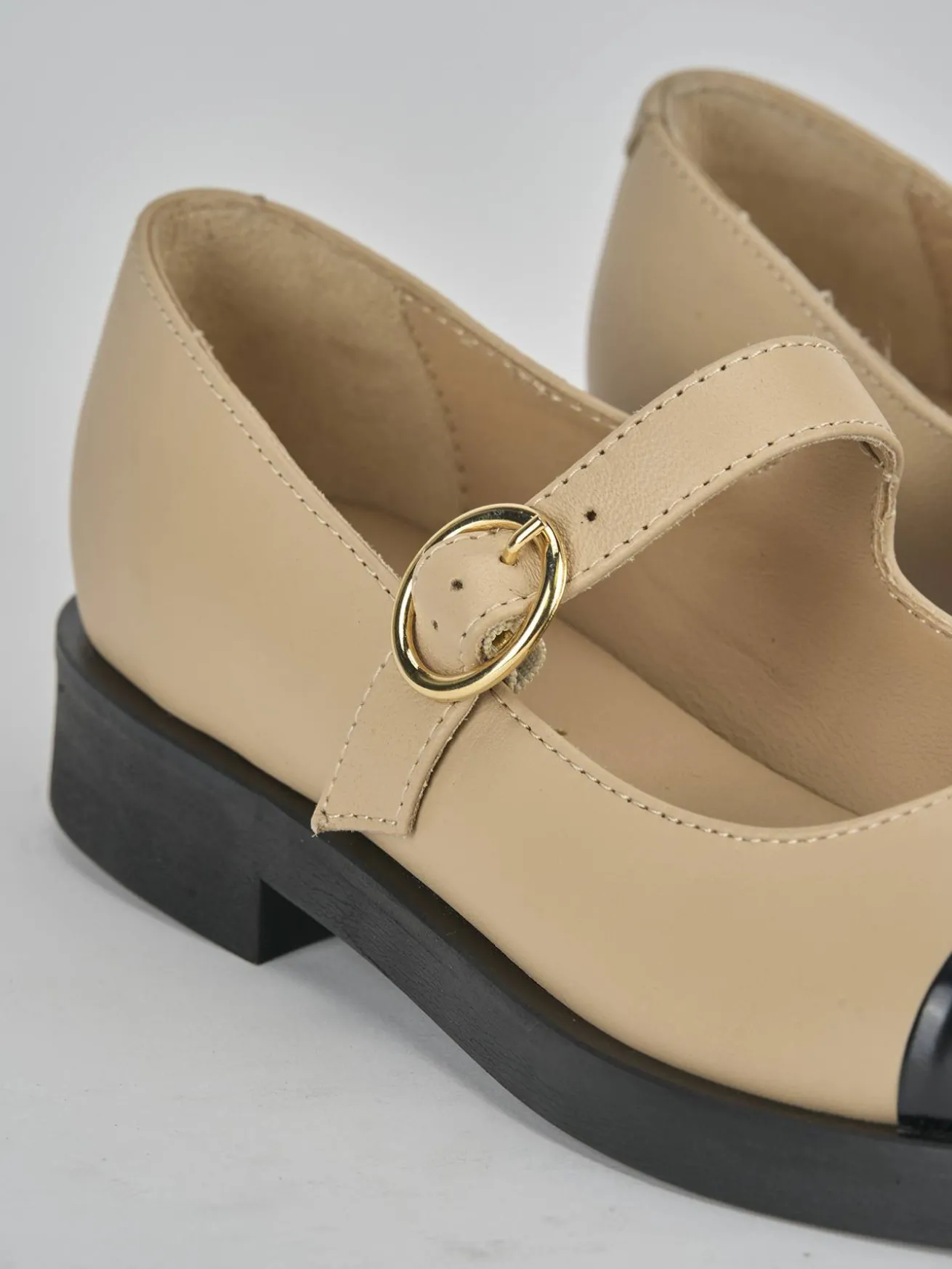 Ballerine tacco 2cm pelle nero