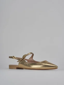 Ballerine tacco 1cm pelle oro