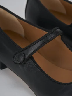 Ballerine tacco 1cm pelle nero