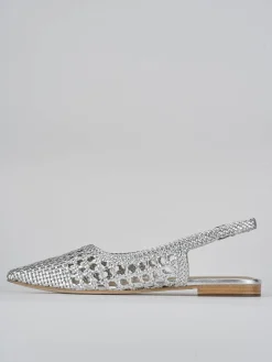 Ballerine tacco 1cm pelle argento