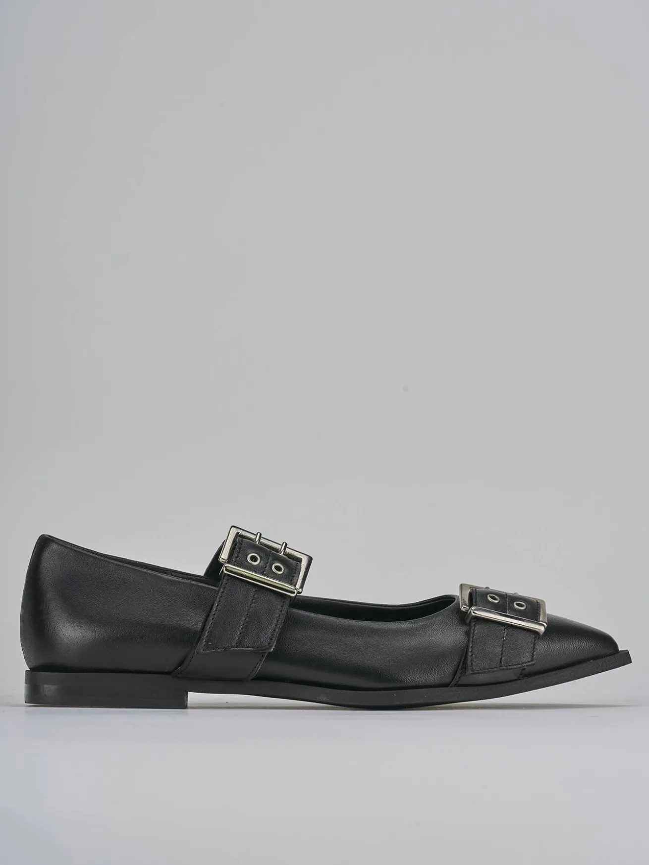 Ballerine tacco 1cm pelle nero