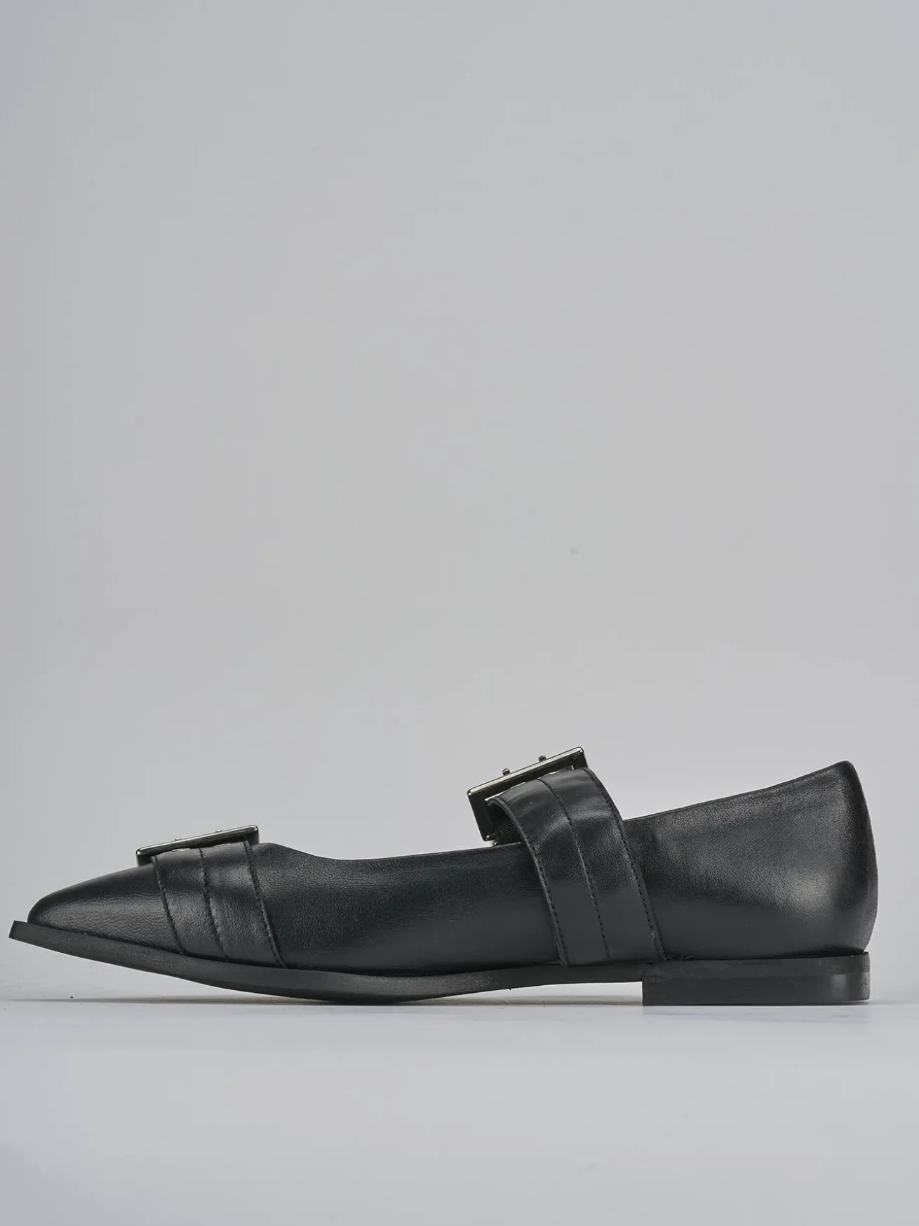 Ballerine tacco 1cm pelle nero