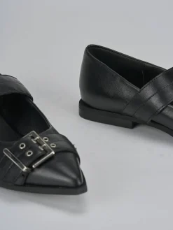 Ballerine tacco 1cm pelle nero