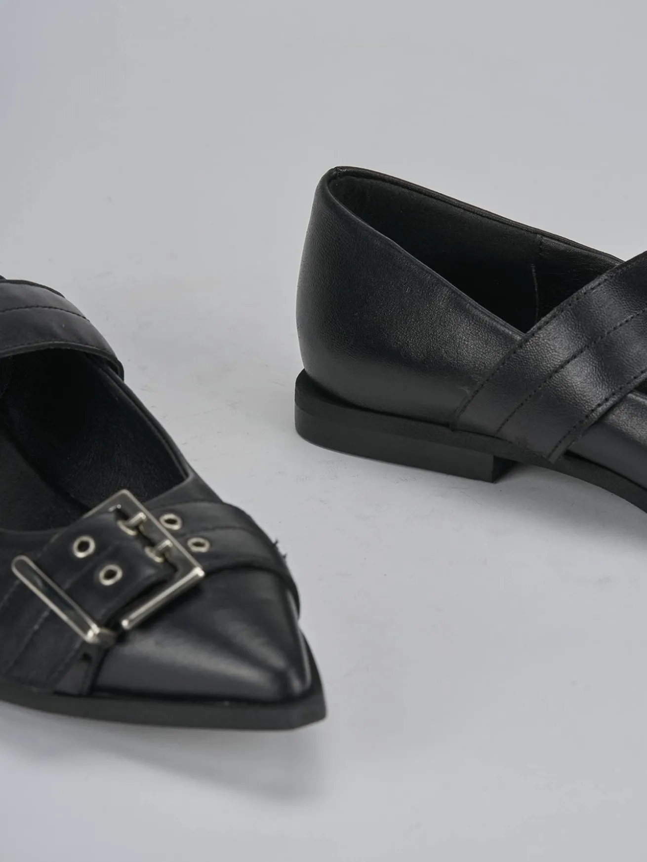 Ballerine tacco 1cm pelle nero