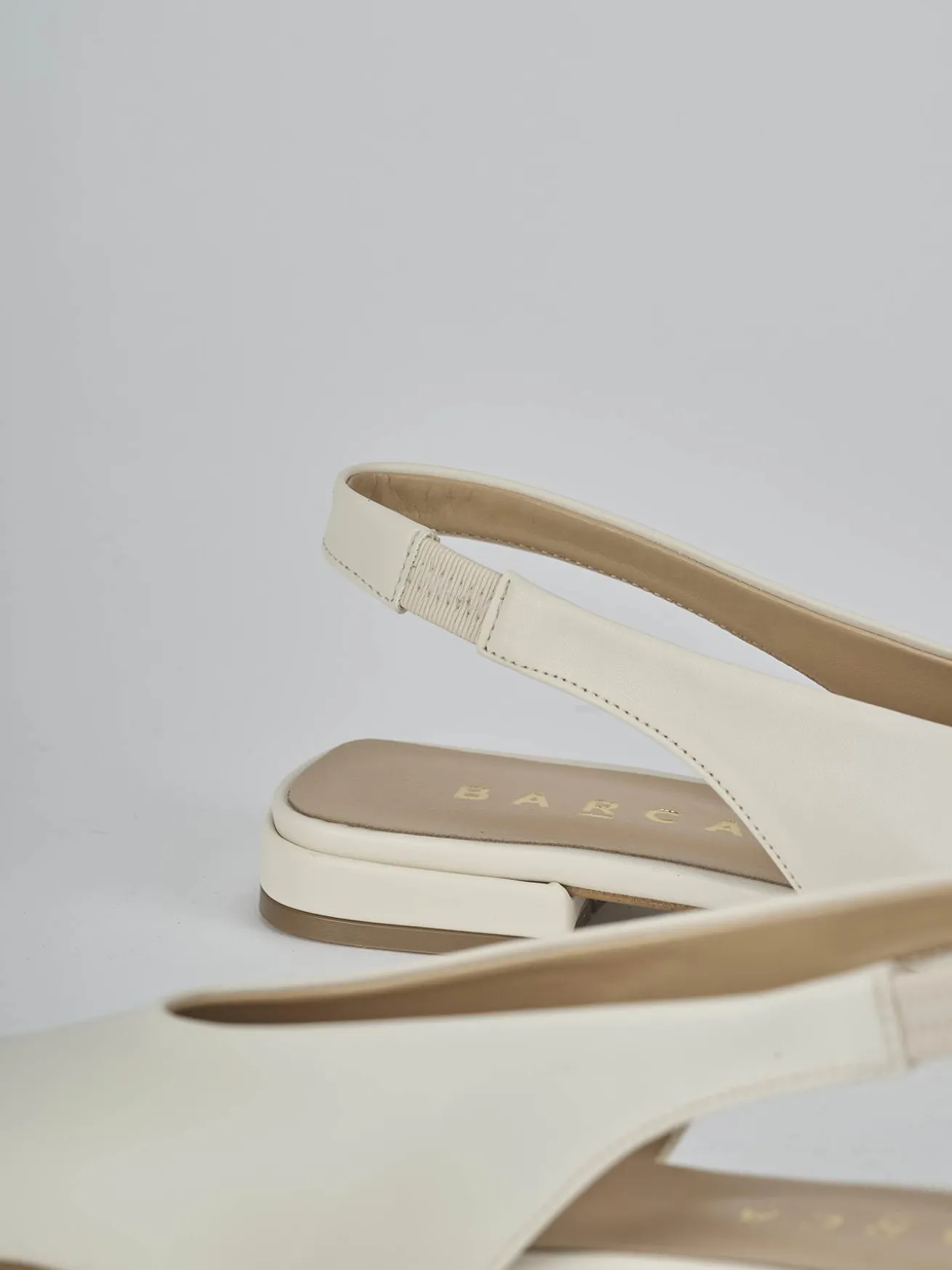 Ballerine tacco 1cm pelle bianco