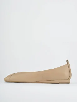 Ballerine tacco 1cm pelle marrone