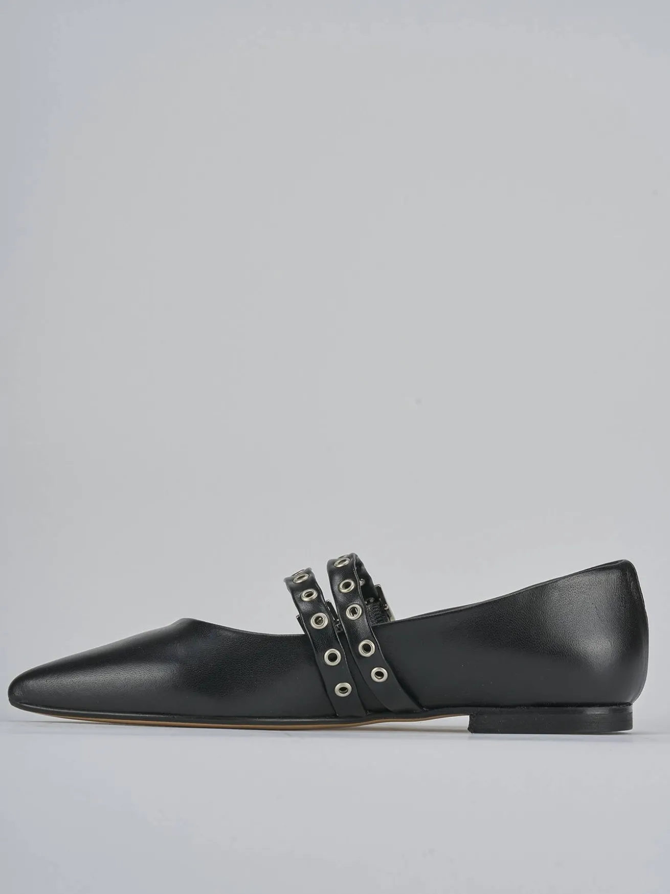 Ballerine tacco 1cm pelle nero