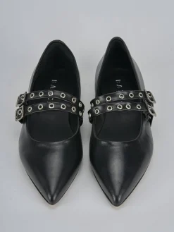 Ballerine tacco 1cm pelle nero