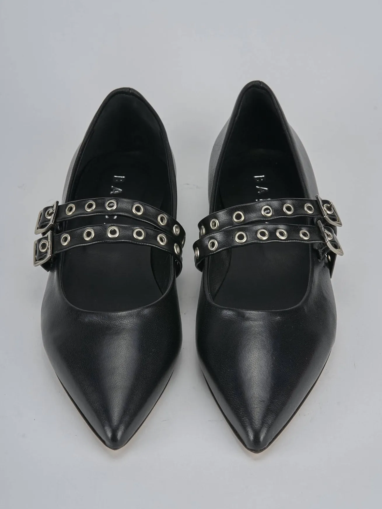 Ballerine tacco 1cm pelle nero