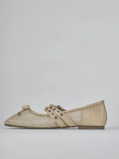 Ballerine tacco 1cm pelle beige