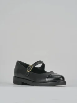 Ballerine tacco 2cm pelle nero