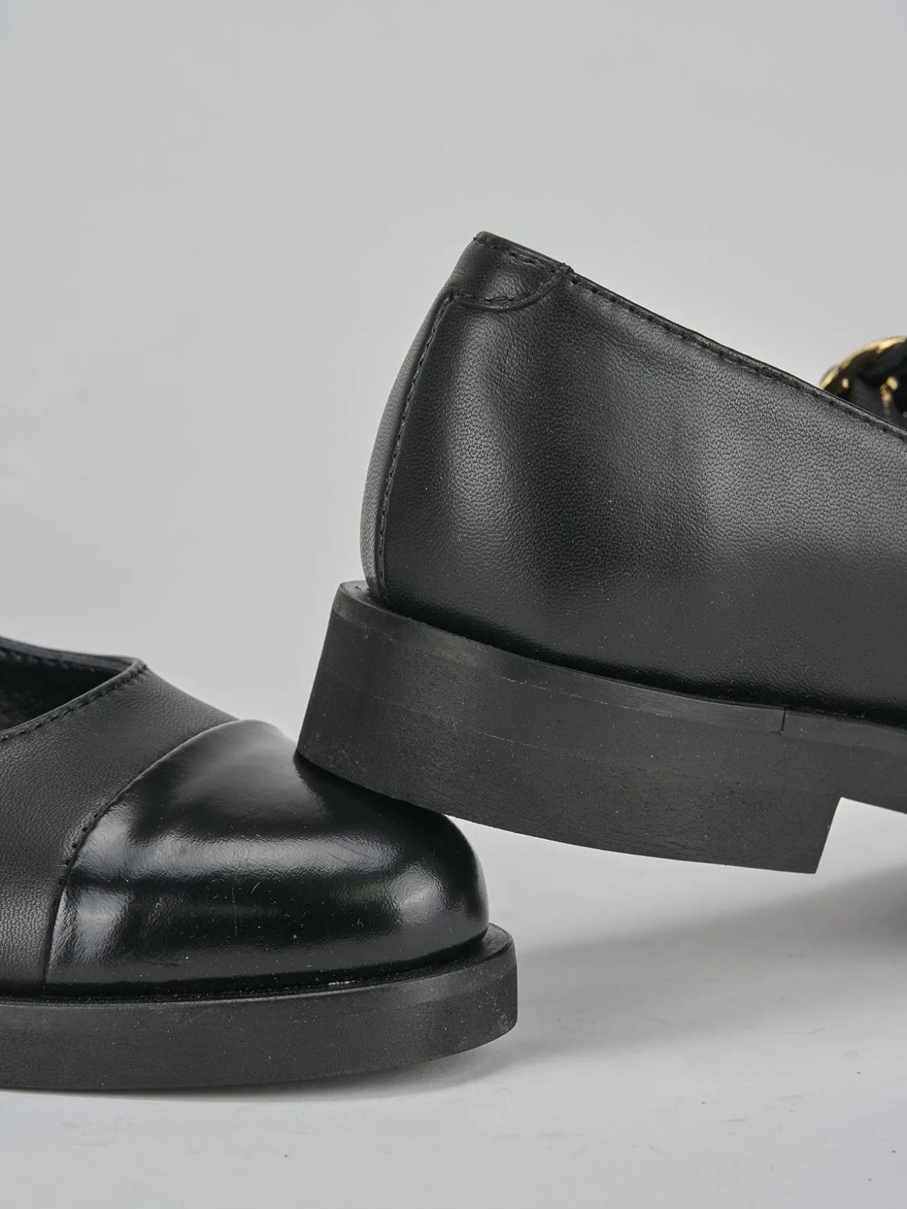 Ballerine tacco 2cm pelle nero