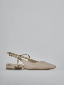 Ballerine tacco 1cm pelle beige