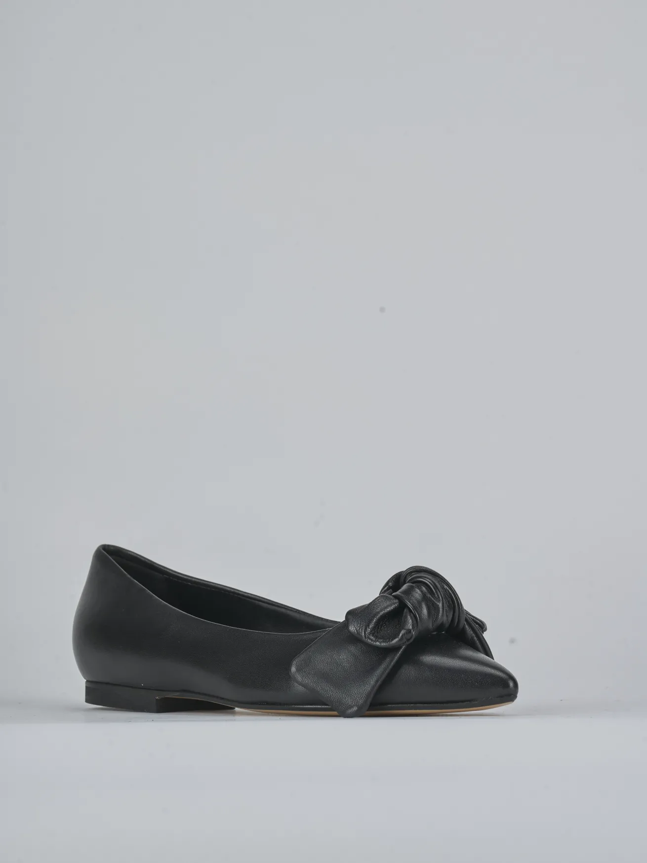 Ballerine tacco 1cm pelle nero