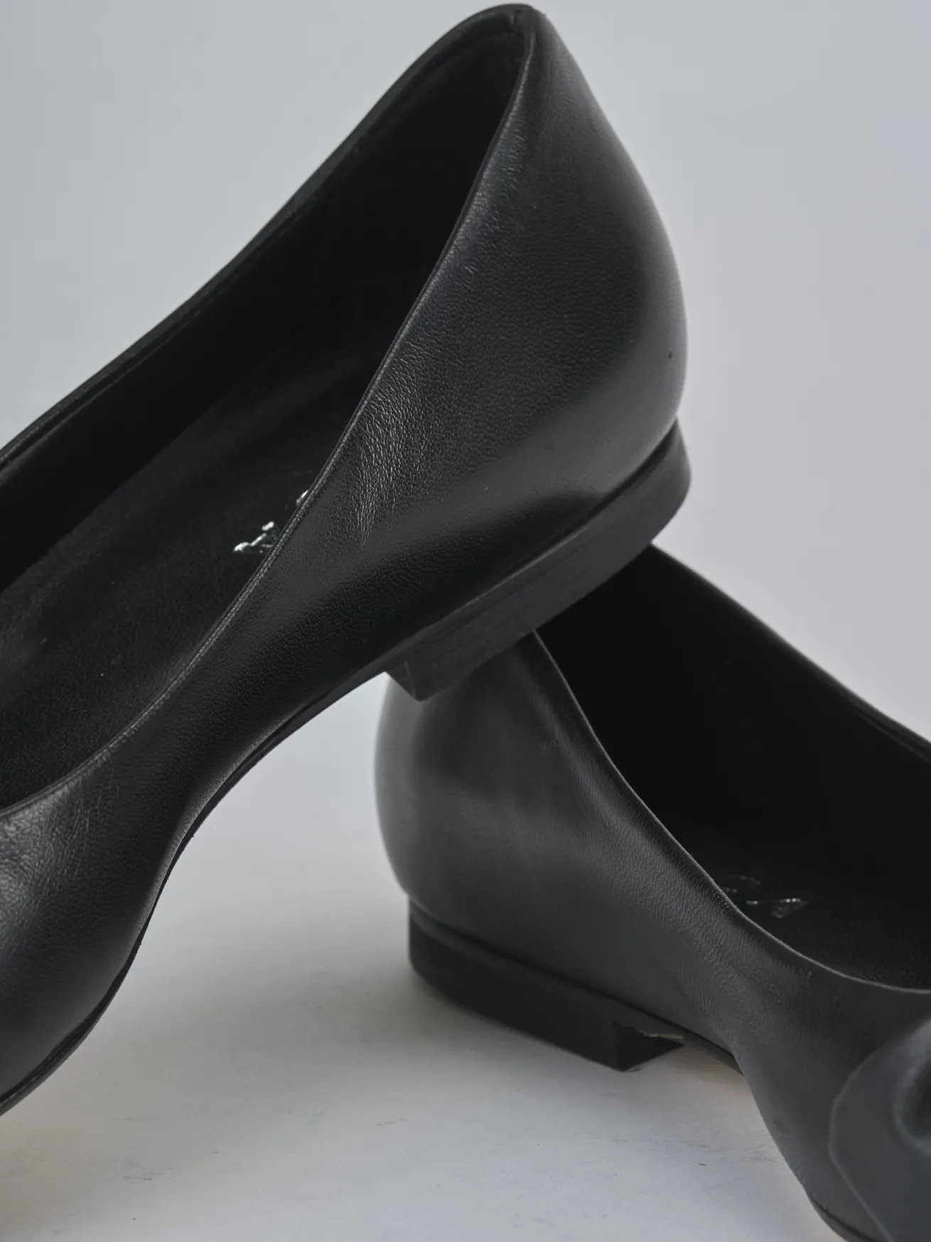 Ballerine tacco 1cm pelle nero
