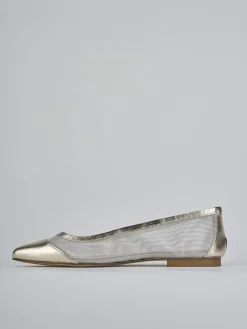 Ballerine tacco 1cm pelle oro