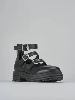 Ballerine tacco 1cm pelle nero