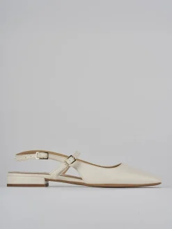 Ballerine tacco 1cm pelle bianco