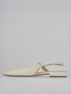 Ballerine tacco 1cm pelle bianco