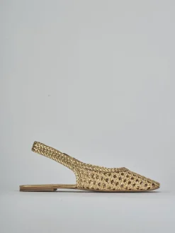 Ballerine tacco 1cm pelle oro