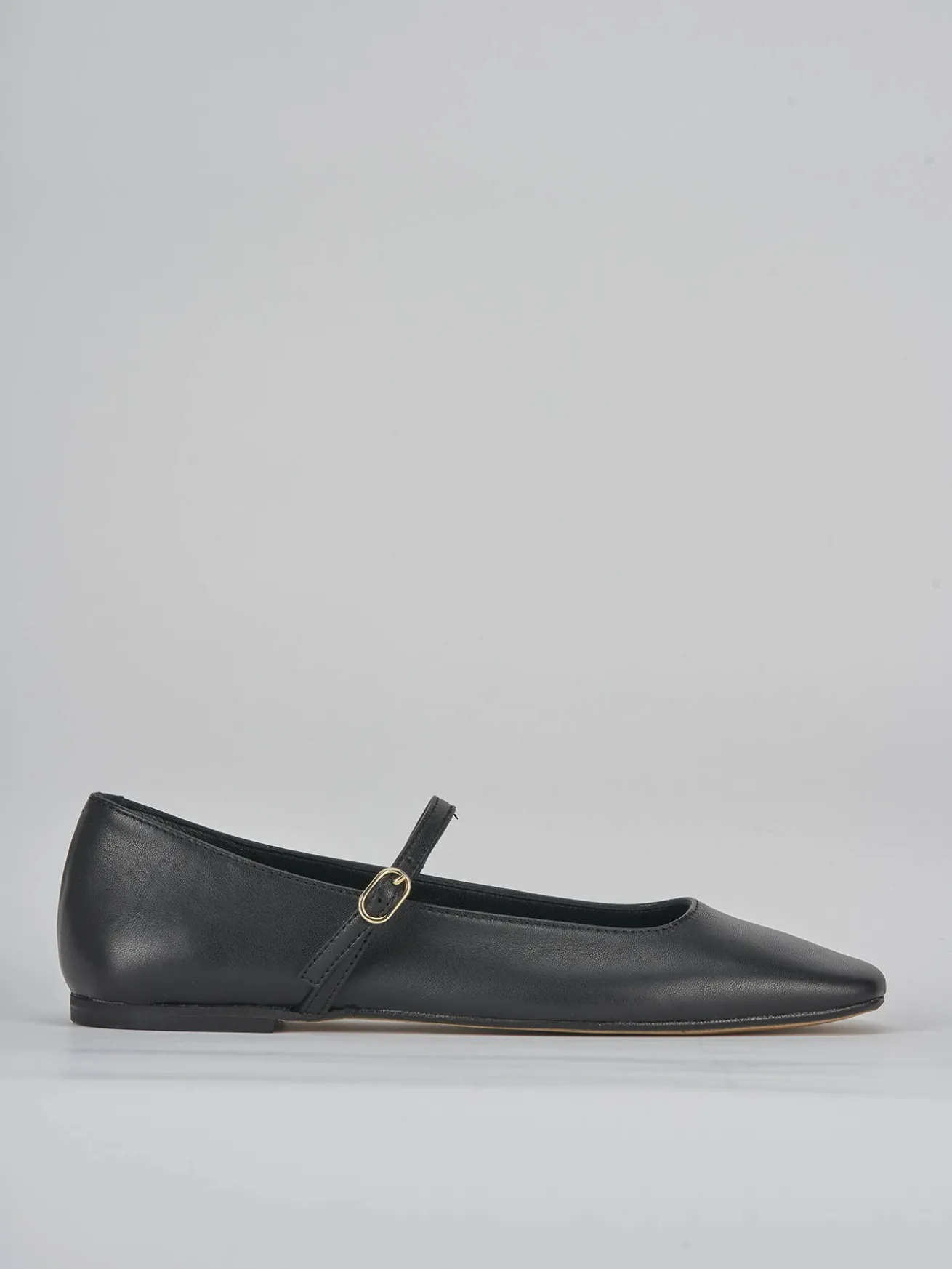 Ballerine tacco 1cm pelle nero