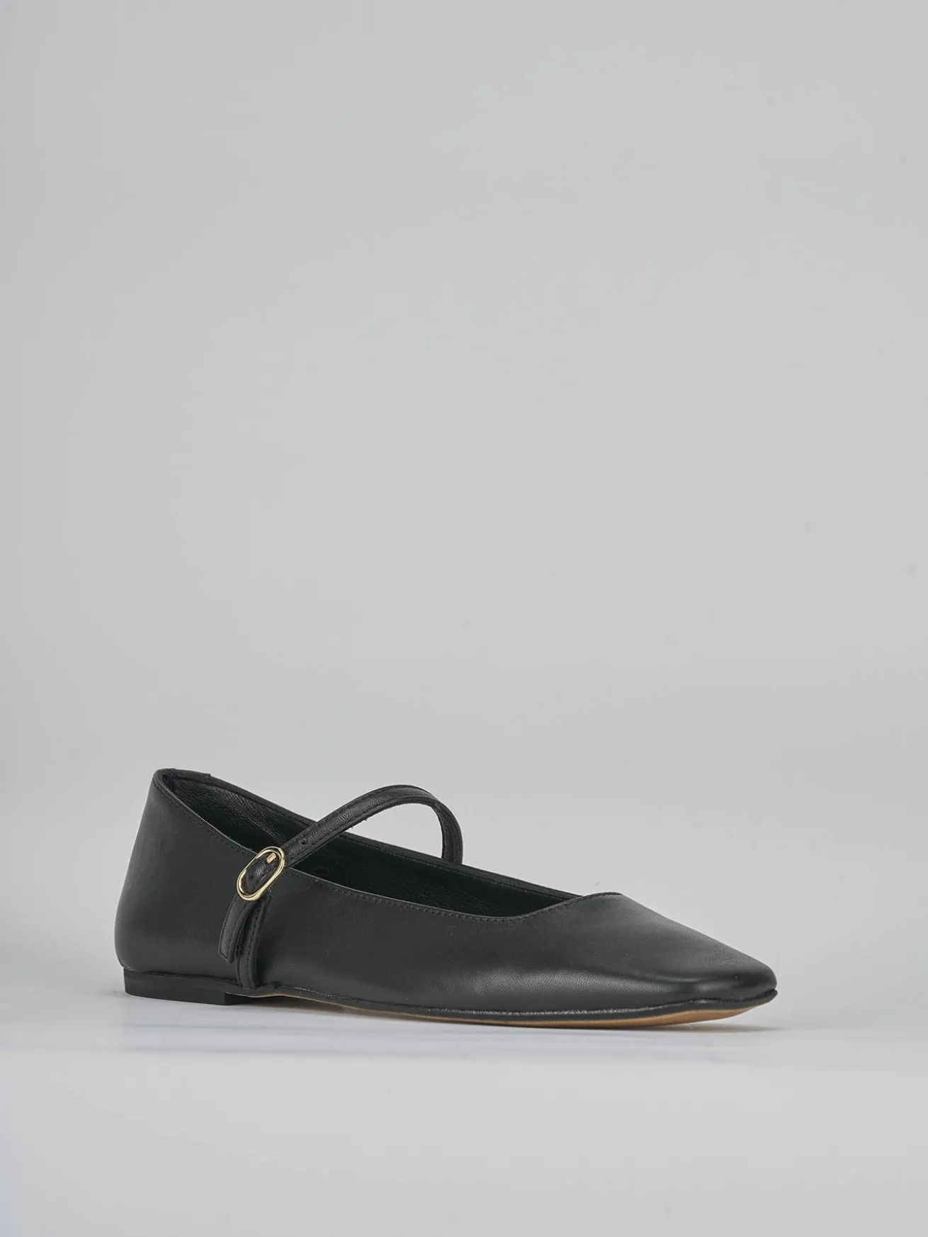 Ballerine tacco 1cm pelle nero
