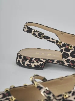 Ballerine tacco 1cm pelle multicolor