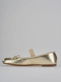 Ballerine tacco 1cm pelle oro