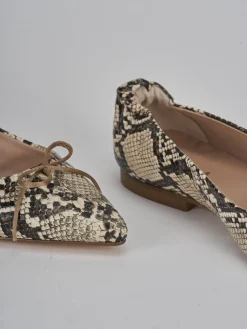 Ballerine tacco 1cm pelle beige