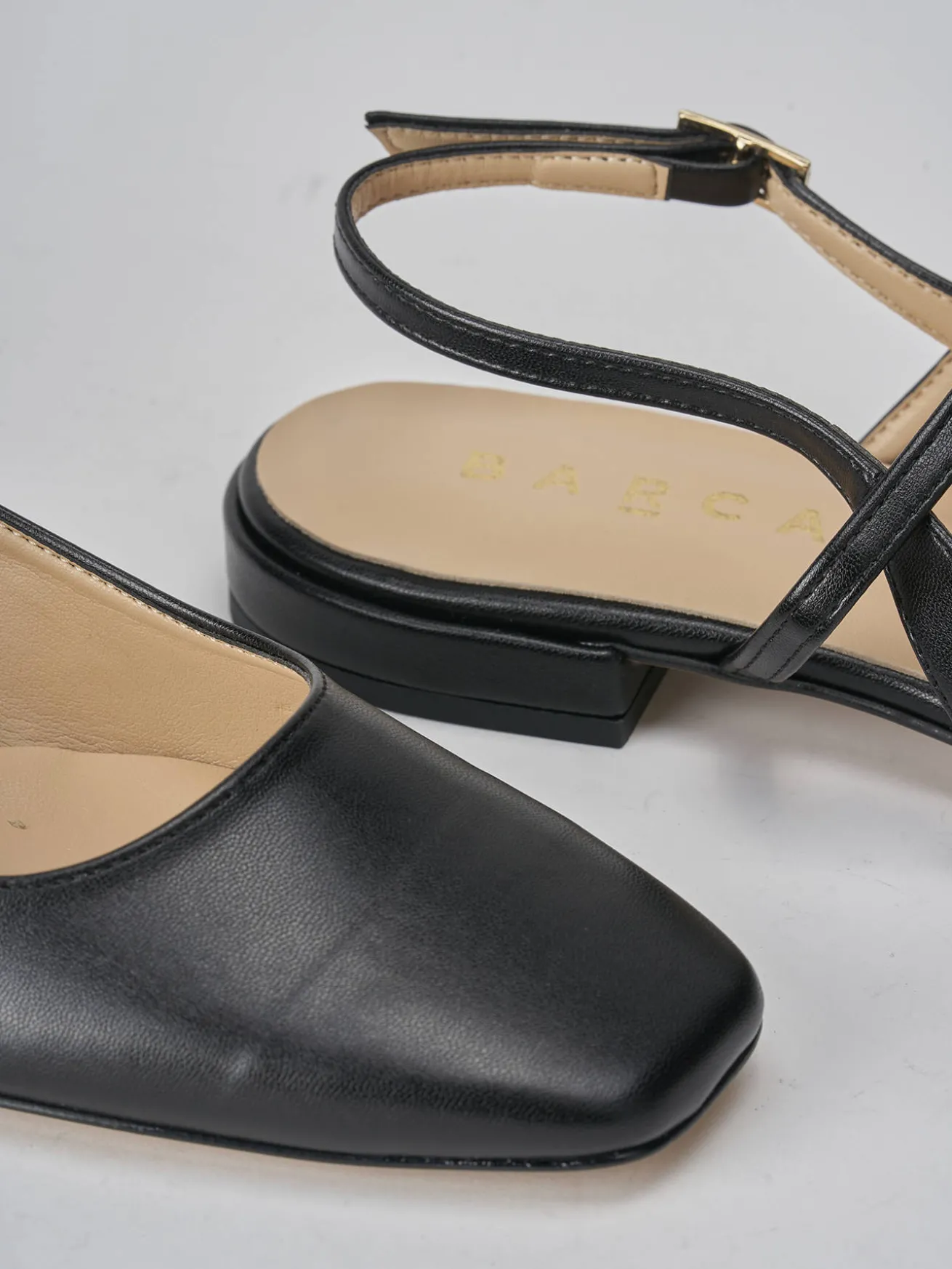 Ballerine tacco 1cm pelle nero