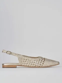 Ballerine tacco 1cm pelle oro