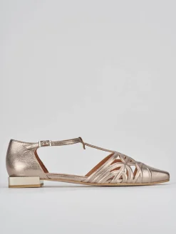 Ballerine tacco 1cm pelle bronzo