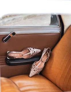 Ballerine tacco 1cm pelle bronzo