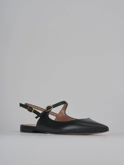 Ballerine tacco 1cm pelle nero