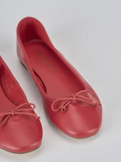 Ballerine tacco 1cm pelle rosso