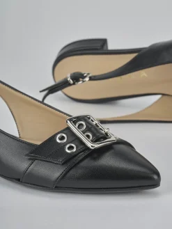 Ballerine tacco 1cm pelle nero