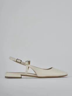 Ballerine tacco 1cm pelle bianco