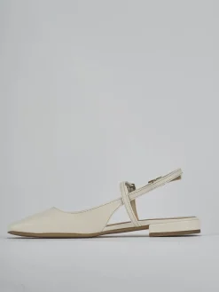 Ballerine tacco 1cm pelle bianco